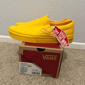 Vans VN0A4U380AL Classic Slip-On Checkerboard Spectra Yellow size 3.5/ Womens 5